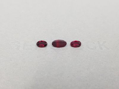 Сет мадагаскарских рубинов цвета голубиная кровь 1,48 карат photo