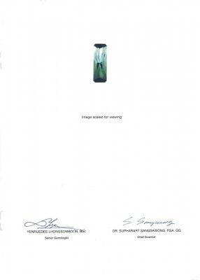 Сертификат Полихромный турмалин 9,16 карат из Афганистана
