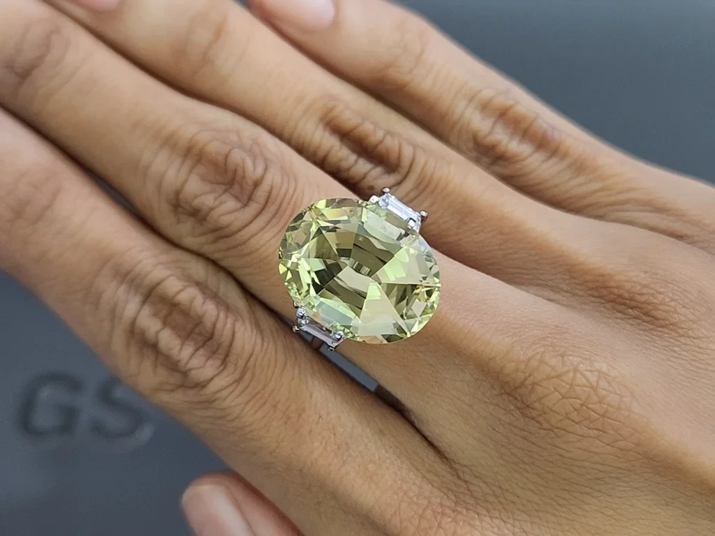 Цитрин в высокоточной огранке овал 14,82 карат, Африка Изображение №5