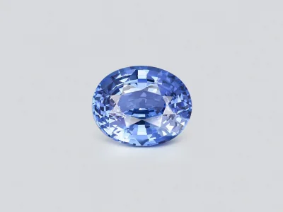 Синий сапфир цвета Cornflower blue огранке овал 11,54 карата, Шри-Ланка photo