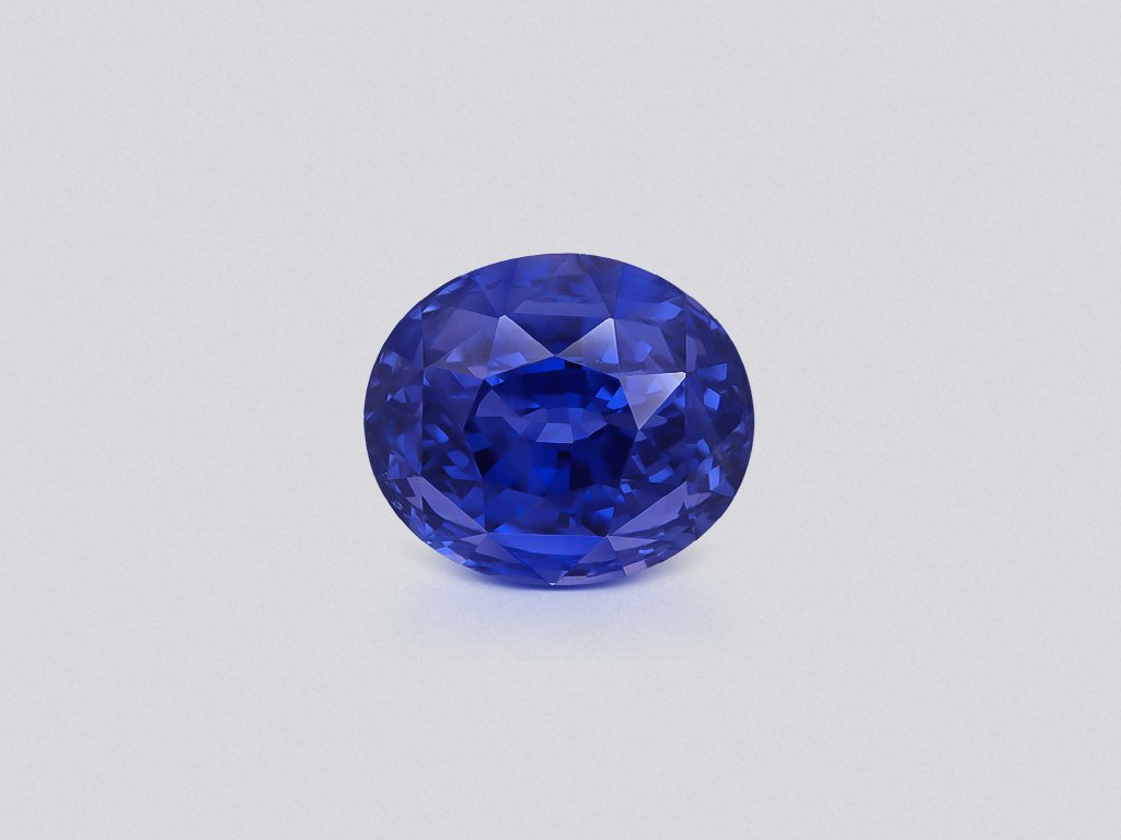 Негретый сапфир Cornflower Blue в огранке овал 6,61 карат, Шри-Ланка Изображение №1