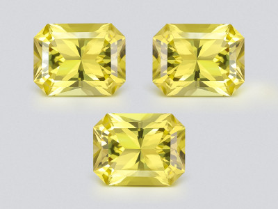 Сет из лимонного кварца в высокоточной огранке радиант 45,00 карат, Африка photo