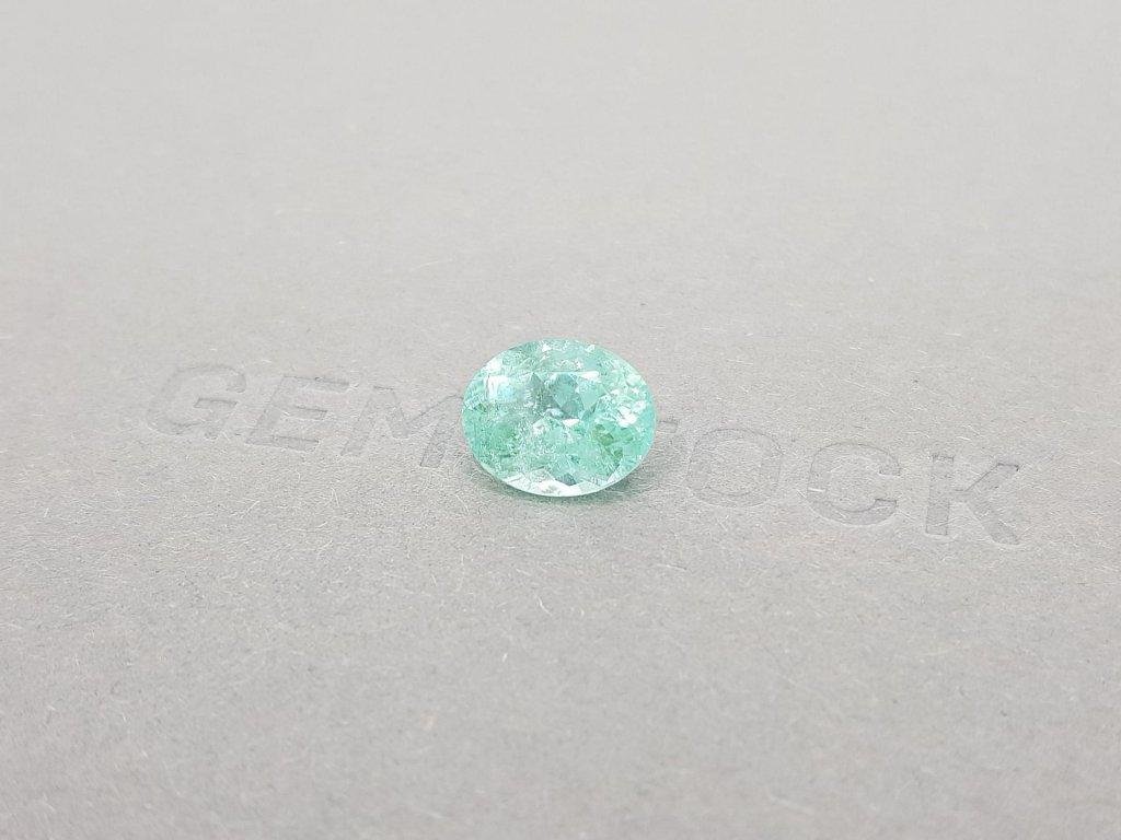 Зеленовато-голубой турмалин Параиба из Мозамбика 3,46 карата, GIA Изображение №3