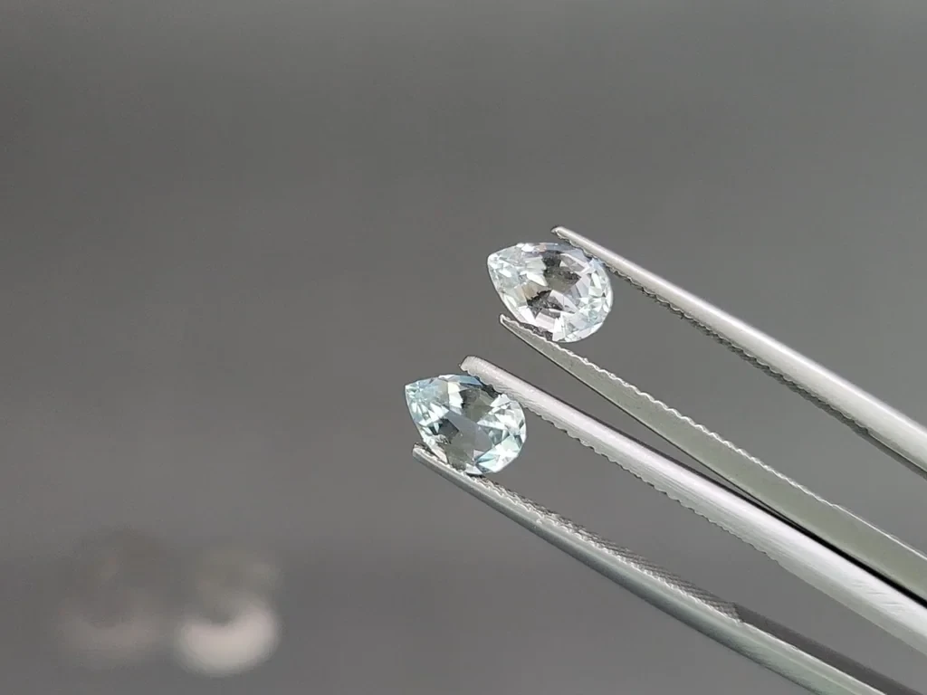 Сет аквамаринов в огранке груша 2,04 карат, Мадагаскар Изображение №4