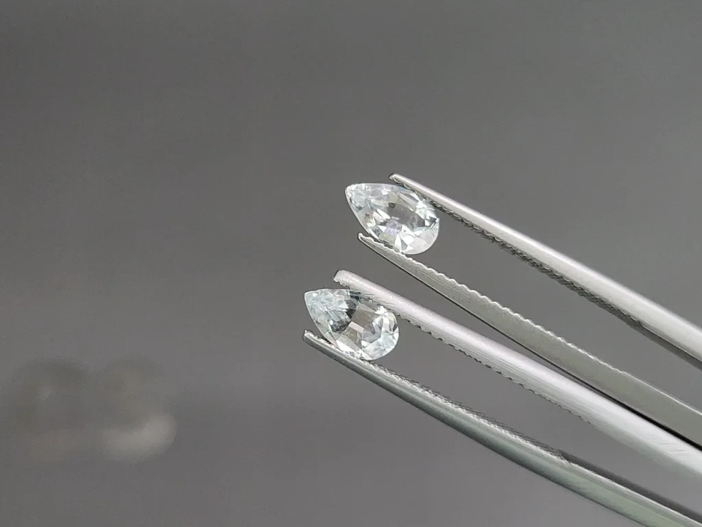 Сет аквамаринов в огранке груша 1,81 карат, Мадагаскар Изображение №4