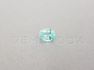 Светло-голубой турмалин Параиба в огранке овал 4,11 карата, GFCO photo