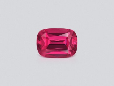 Шпинель Махенге Vibrant Pink-Red в огранке кушон 3,06 карата, Танзания  photo