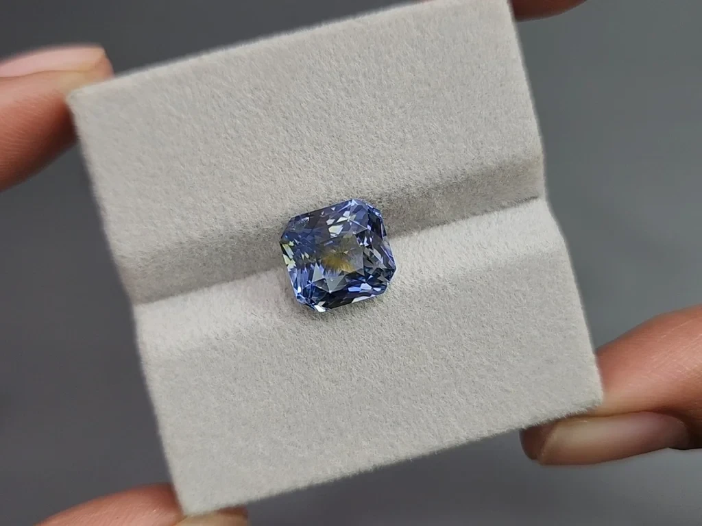 Сафир Bi-Color в огранке радиант 6,02 карат, Шри-Ланка Изображение №4