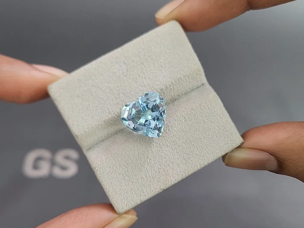 Аквамарин в огранке сердце 6,04 карата, Мозамбик Изображение №4