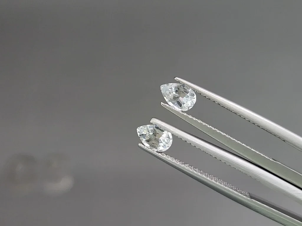 Сет аквамаринов в огранке груша 1,46 карат, Мадагаскар Изображение №4