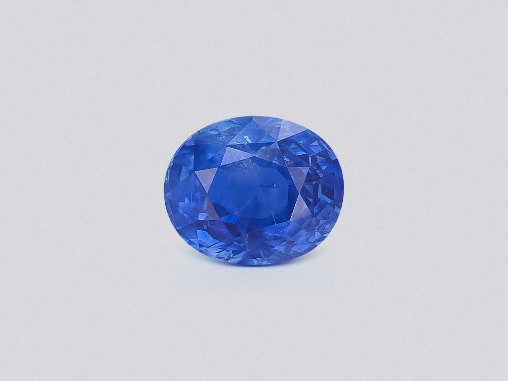 Негретый сапфир Cornflower Blue в огранке овал 9,20 карат, Шри-Ланка Изображение №1