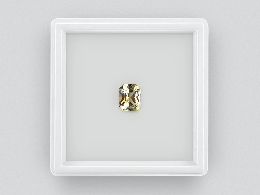 Желтый сапфир (Pastel Yellow) в огранке радиант 1,06 карата, Шри-Ланка Изображение №1