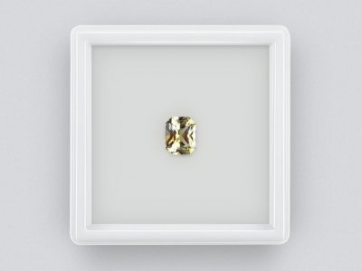 Желтый сапфир (Pastel Yellow) в огранке радиант 1,06 карата, Шри-Ланка photo