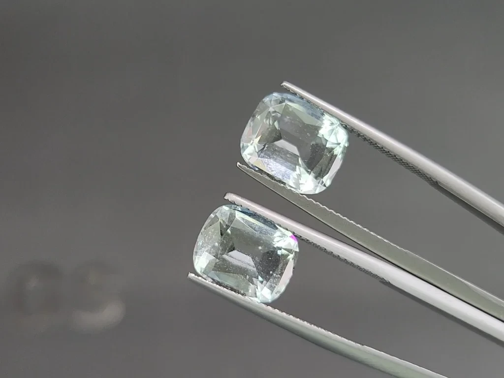 Сет аквамаринов в огранке кушон 12,91 карат, Мадагаскар Изображение №4