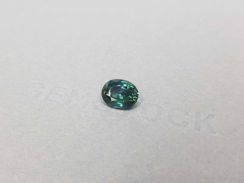 Сапфир цвета teal в огранке овал 3,12 карат, Танзания Изображение №3