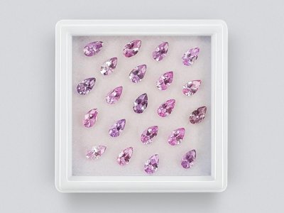 Сет калиброванных сапфиров 5x3 мм в огранке груша 4,94 карат/21 шт.  photo