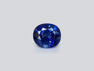 Cапфир Intense Blue в огранке кушон 3,86 карат, Шри-Ланка, ICA photo