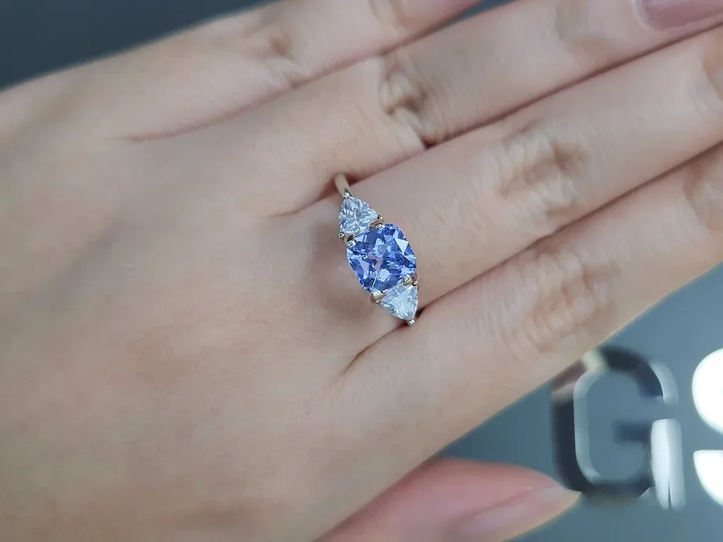 Сапфир Pastel Blue в огранке кушон 1,75 карата, Шри-Ланка Изображение №5