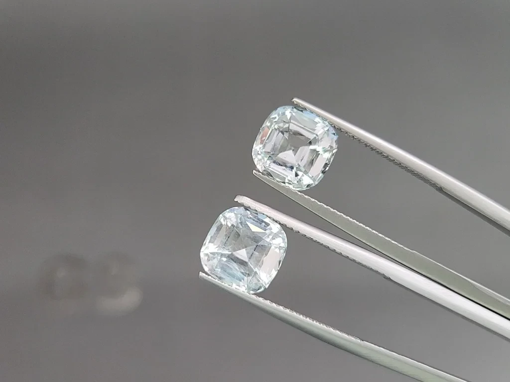 Сет аквамаринов в огранке кушон 10,95 карат, Мадагаскар Изображение №4