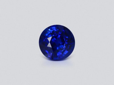 Синий сапфир цвета Royal Blue в огранке круг 6,03 карата, Шри-Ланка  photo