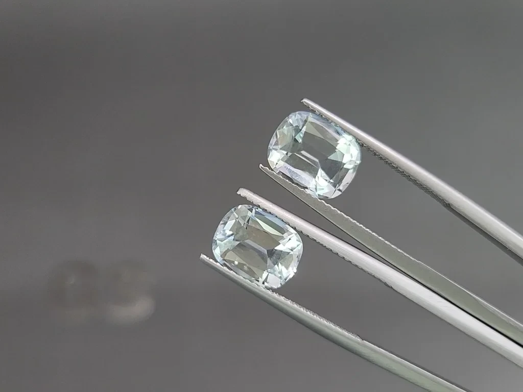 Сет аквамаринов в огранке кушон 8,95 карат, Мадагаскар Изображение №4