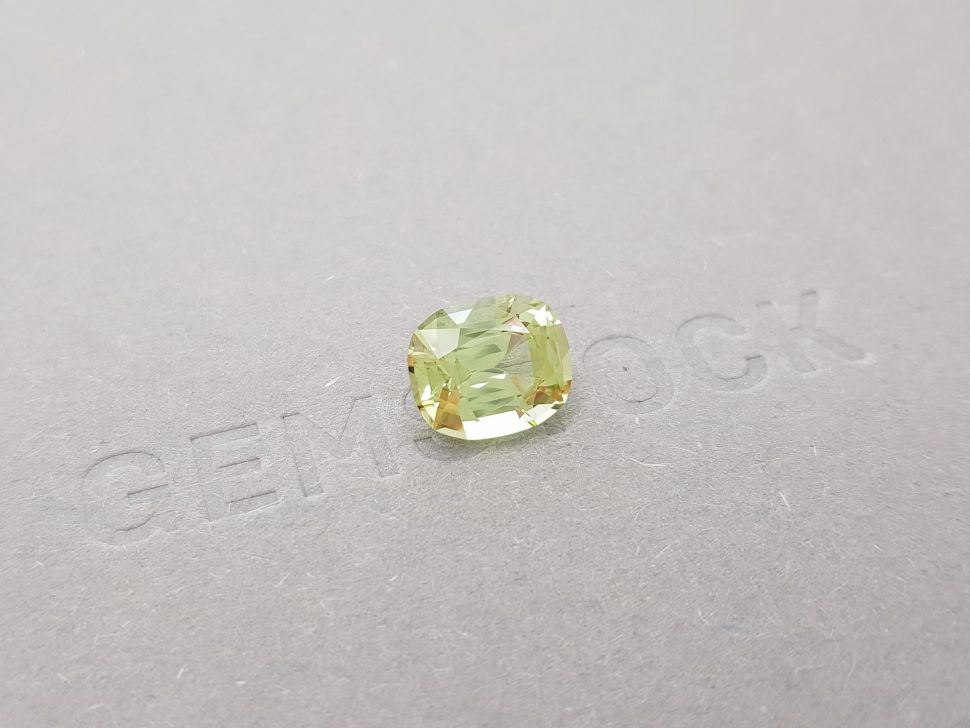 Кольцо с зеленовато-жёлтым турмалином 3,37 карат и бриллиантами в белом золоте 750 пробы Изображение №5