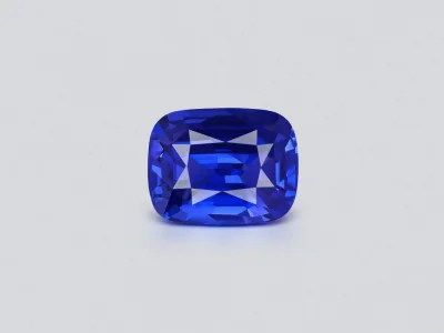 Негретый синий сапфир цвета Royal Blue в огранке кушон 8,02 карата, Шри-Ланка photo