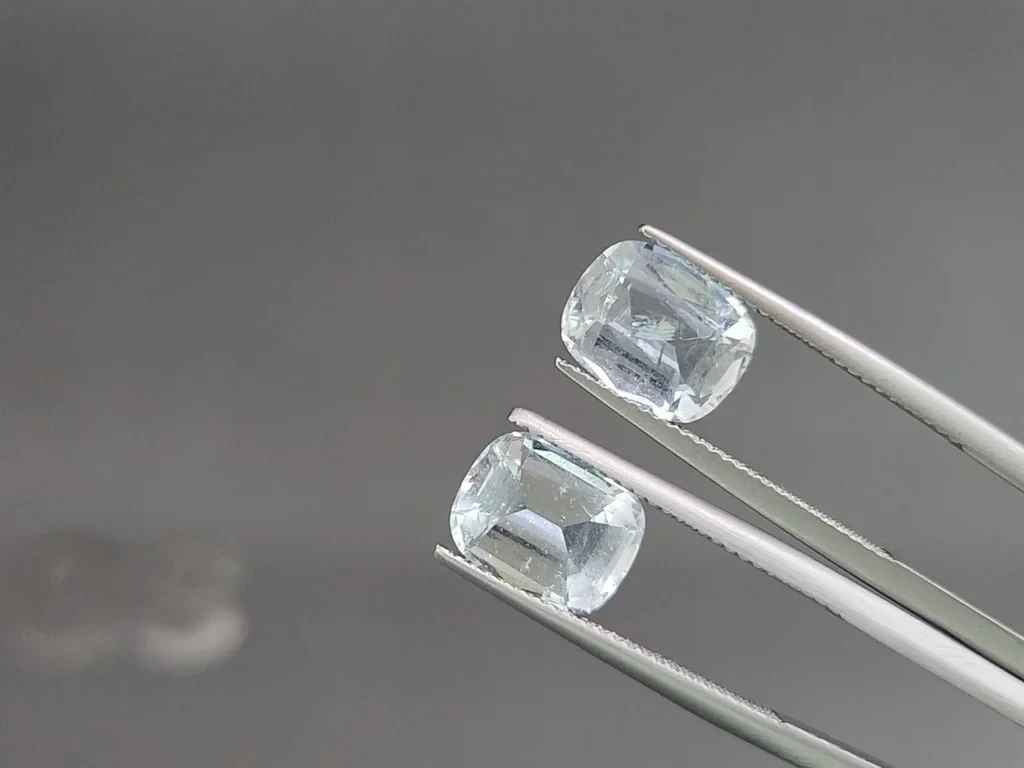 Сет аквамаринов в огранке кушон 8,33 карат, Мадагаскар Изображение №4