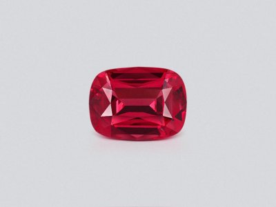 Шпинель Махенге Vibrant Pink-Red в огранке кушон 2,79 карата, Танзания  photo