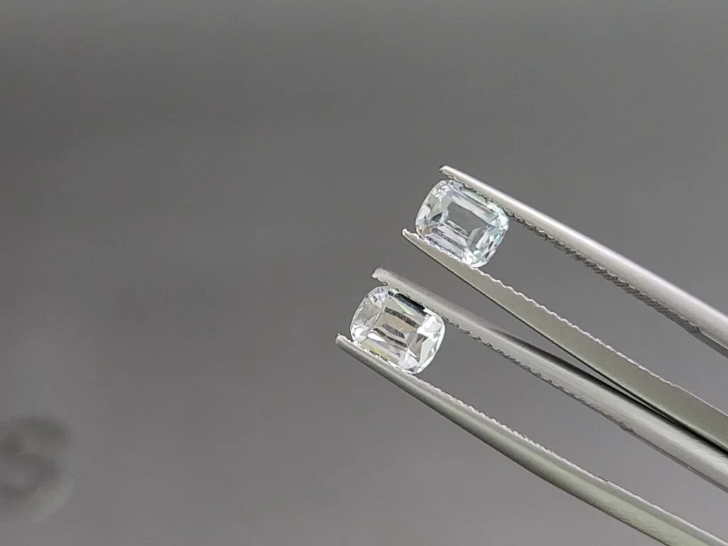 Сет аквамаринов в огранке кушон 2,60 карат, Мадагаскар Изображение №4