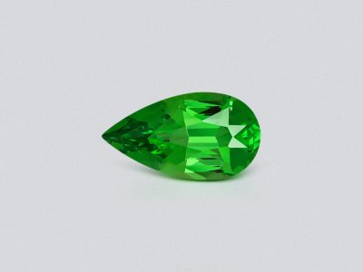 Гранат цаворит Intense Green в огранке груша 1,93 карата, Танзания  photo