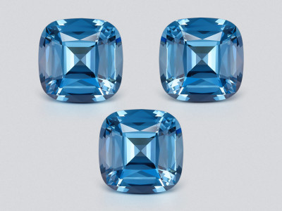 Сет Sky blue топазов в высокоточной огранке кушон 47,99 карат, Мадагаскар photo