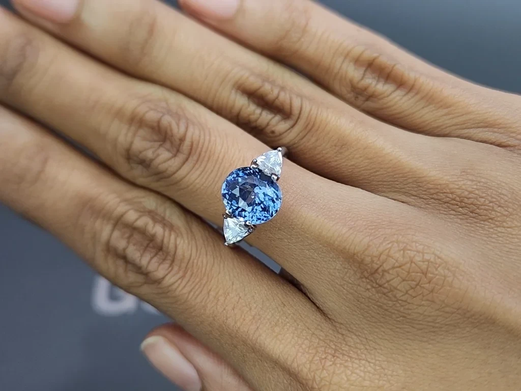 Сапфир Teal в огранке овал 4,03 карат, Шри-Ланка Изображение №5