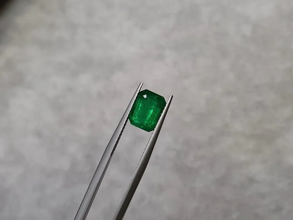 Замбийский изумруд цвета Vivid Green в огранке октагон 2,68 карат Изображение №3
