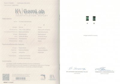 Сертификат Пара индиголитов 2,27 карата, Афганистан