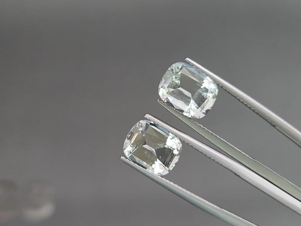 Сет аквамаринов в огранке кушон 9,35 карат, Мадагаскар Изображение №4