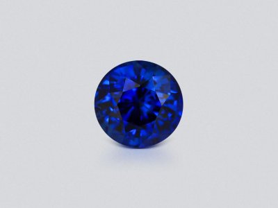Синий сапфир цвета Royal Blue в огранке круг 3,15 карата, Шри-Ланка  photo