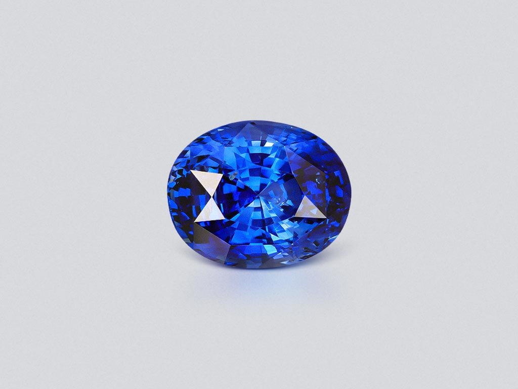 Cиний сапфир Royal Blue в огранке овал 7,42 карата, Шри-Ланка Изображение №1