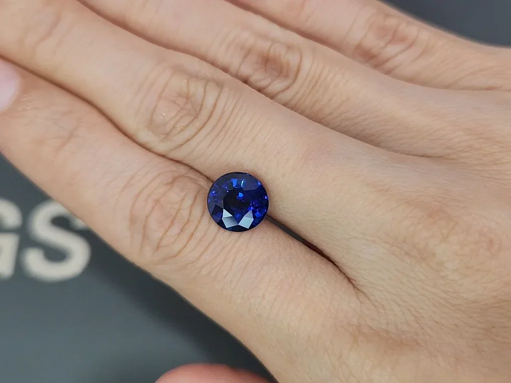 Сапфир Royal Blue в огранке круг 4,02 карат, Шри-Ланка  Изображение №2
