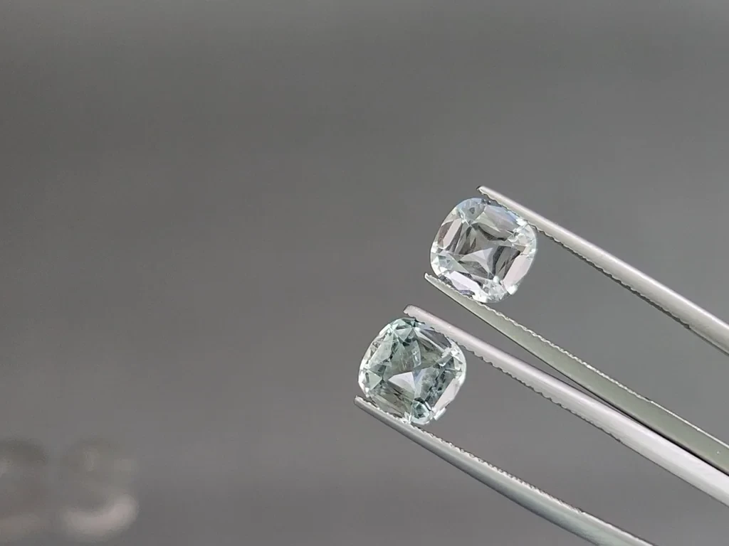 Сет аквамаринов в огранке кушон 7,00 карат, Мадагаскар Изображение №4