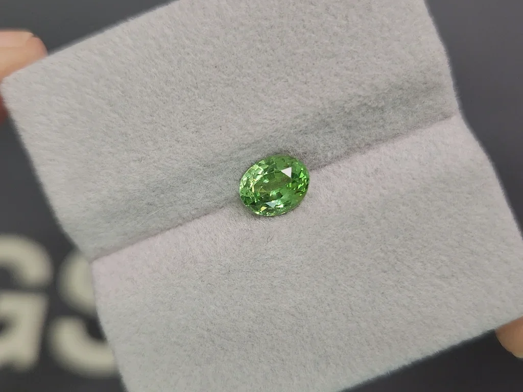 Цаворит Intense Green в огранке овал 1,18 карата, Танзания Изображение №4