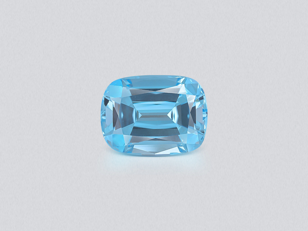 Топаз Sky blue в высокоточной огранке кушон 15,47 карат, Мадагаскар Изображение №1