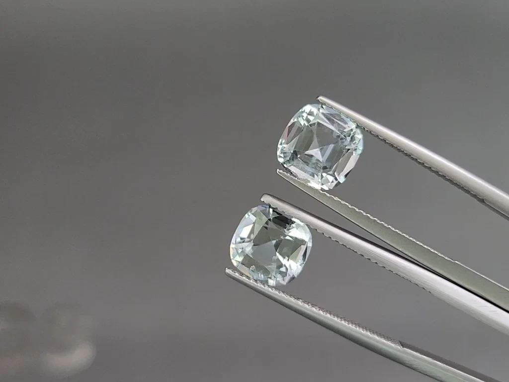 Сет аквамаринов в огранке кушон 6,77 карат, Мадагаскар Изображение №4