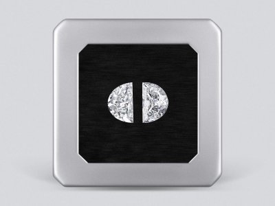 Пара бриллиантов в огранке Half Moon G/VS 0,65 карат  photo
