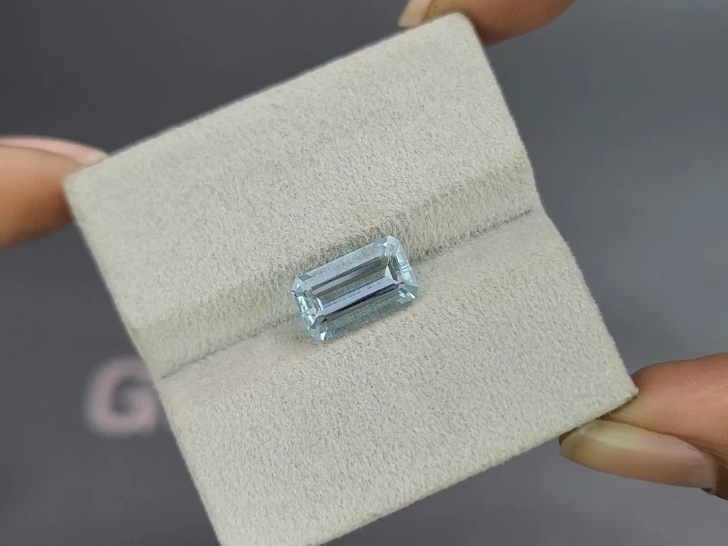 Аквамарин в огранке октагон 2,73 карат, Мадагаскар  Изображение №4