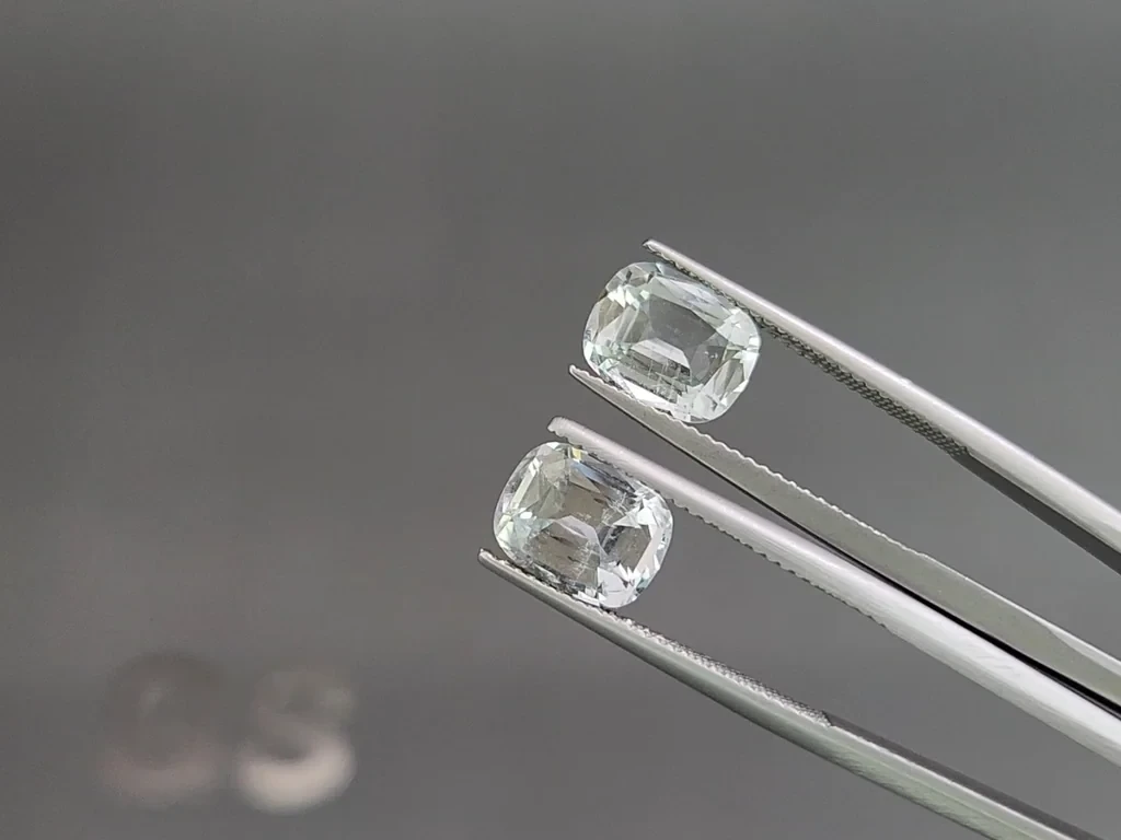 Сет аквамаринов в огранке кушон 6,19 карат, Мадагаскар Изображение №4