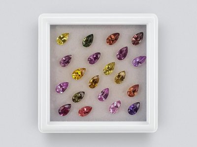 Сет калиброванных сапфиров 5x3 мм в огранке груша 4,85 карат/20 шт. photo