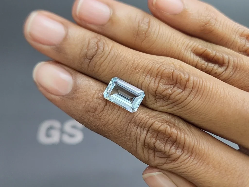 Аквамарин в огранке октагон 3,32 карат, Мадагаскар  Изображение №2