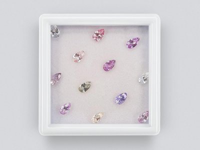 Сет калиброванных сапфиров 5x3 мм в огранке груша 2,36 карат/12 шт. photo