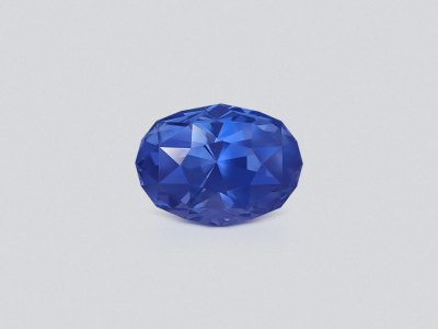 Негретый сапфир Cornflower Blue с эффектом рутилового шелка в огранке овал 6,88 карат, Шри-Ланка photo